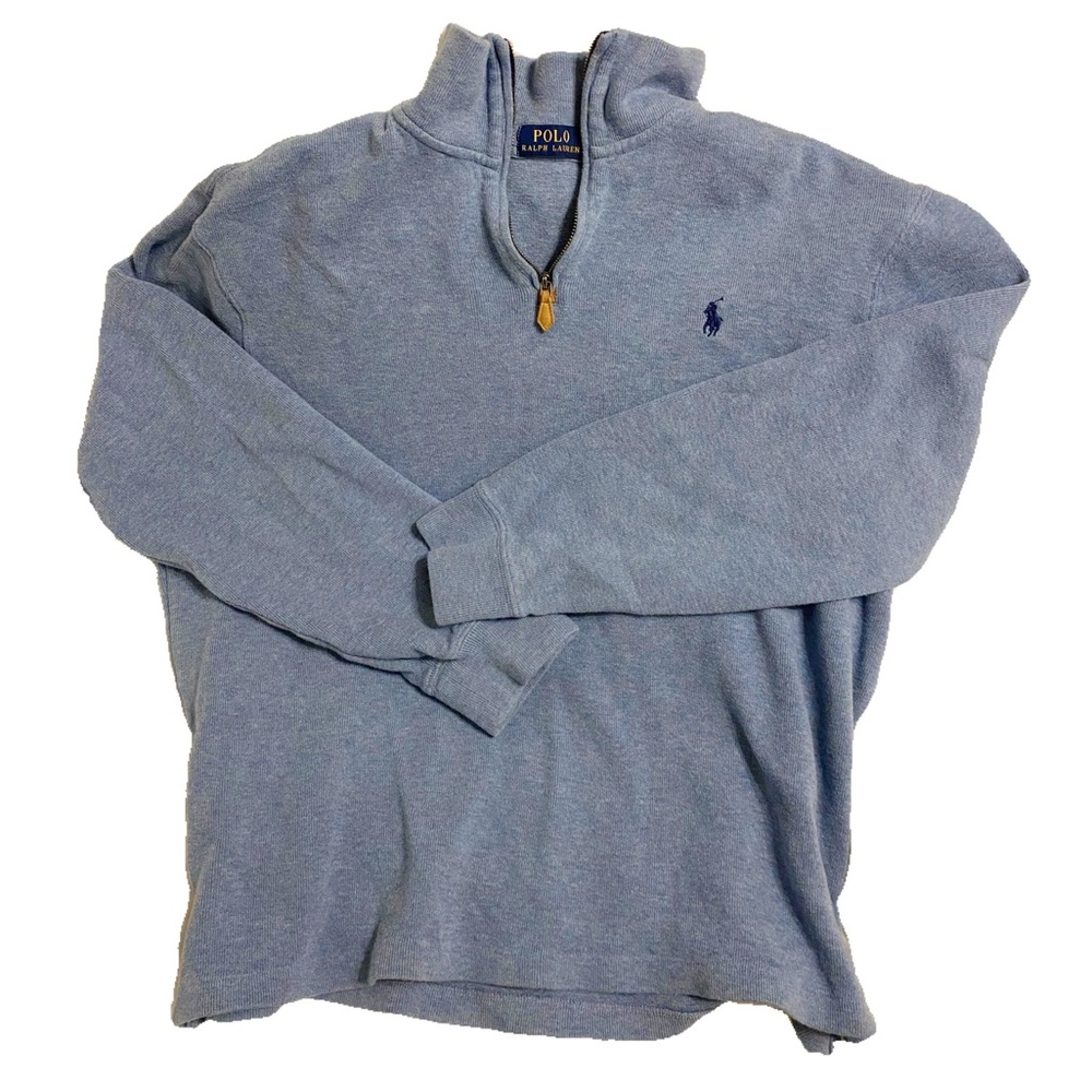 BLUE POLO SWEATER SIZE LARGE